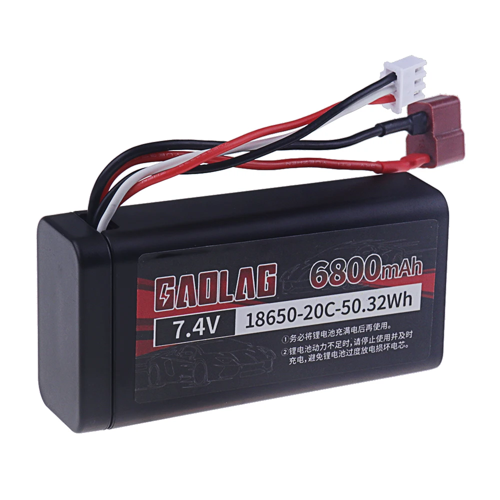 18650 7.4V 6800mAh 2S Lipo battery T plug and charger for SCY-16102PRO SCY-16101PRO SCY-16103PRO SCY-16201PRO R/C car parts