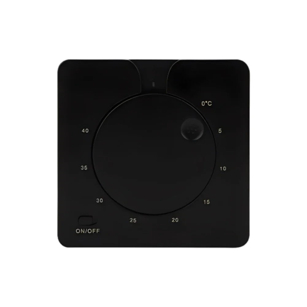 

Электронный термостат, регулятор комнатной температуры, точность управления 0,5 К, элегантная эстетичная конструкция для скрытого монтажа