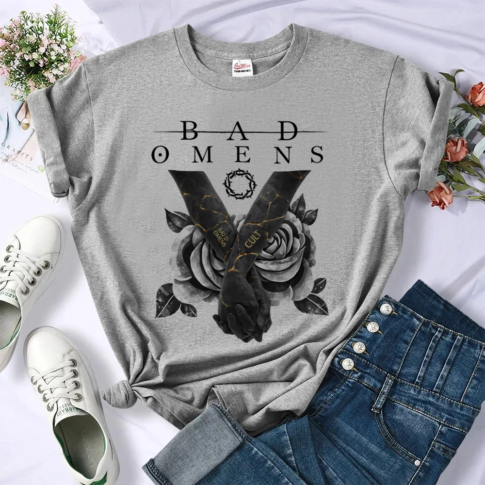 Bad Omens t-shirt girl gothic graphic dollette manga anime t shirt goth harajuku scene