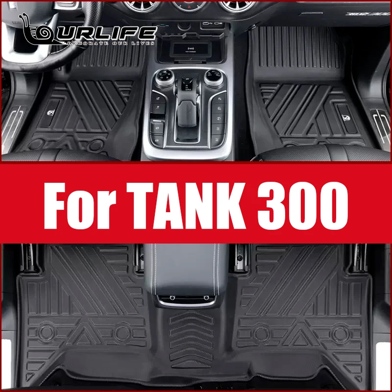 

Great Wall GWM WEY Tank 300 2022 2023 2024 Car Accessories Cargo Liner Specialized TPE Trunk Floor Mat Waterproof Durable Carpet