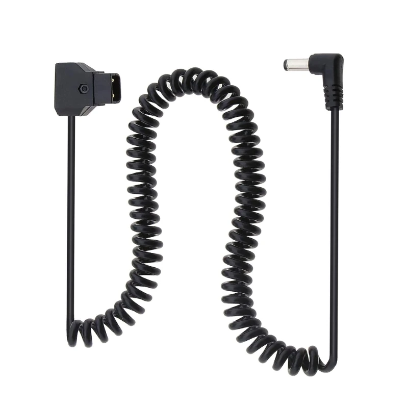 J78A Durable D-Tap to DC5.5 2.1mm Coiled Cable for Bmcc Bmpc Cameras Power Cord