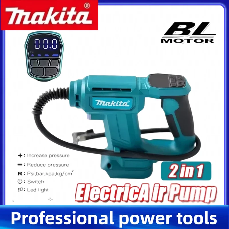 

Makita High Precision Cordless Air Compressor Portable Digital Inflator Pump For 18V Battery Car Tyre And Rubber Goods Inflation