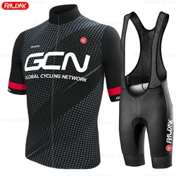 Raudax gcn men's cycling jersey set, road bike clothing, MTB suit, bicycle bib shorts, Triathlon