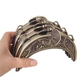 1 Piece Zinc Alloy Antique Brass Retro Mini Kiss Lock Purse Frame Small Clutch Handbag Frame Kiss Lock Bag Frame Purse Frame