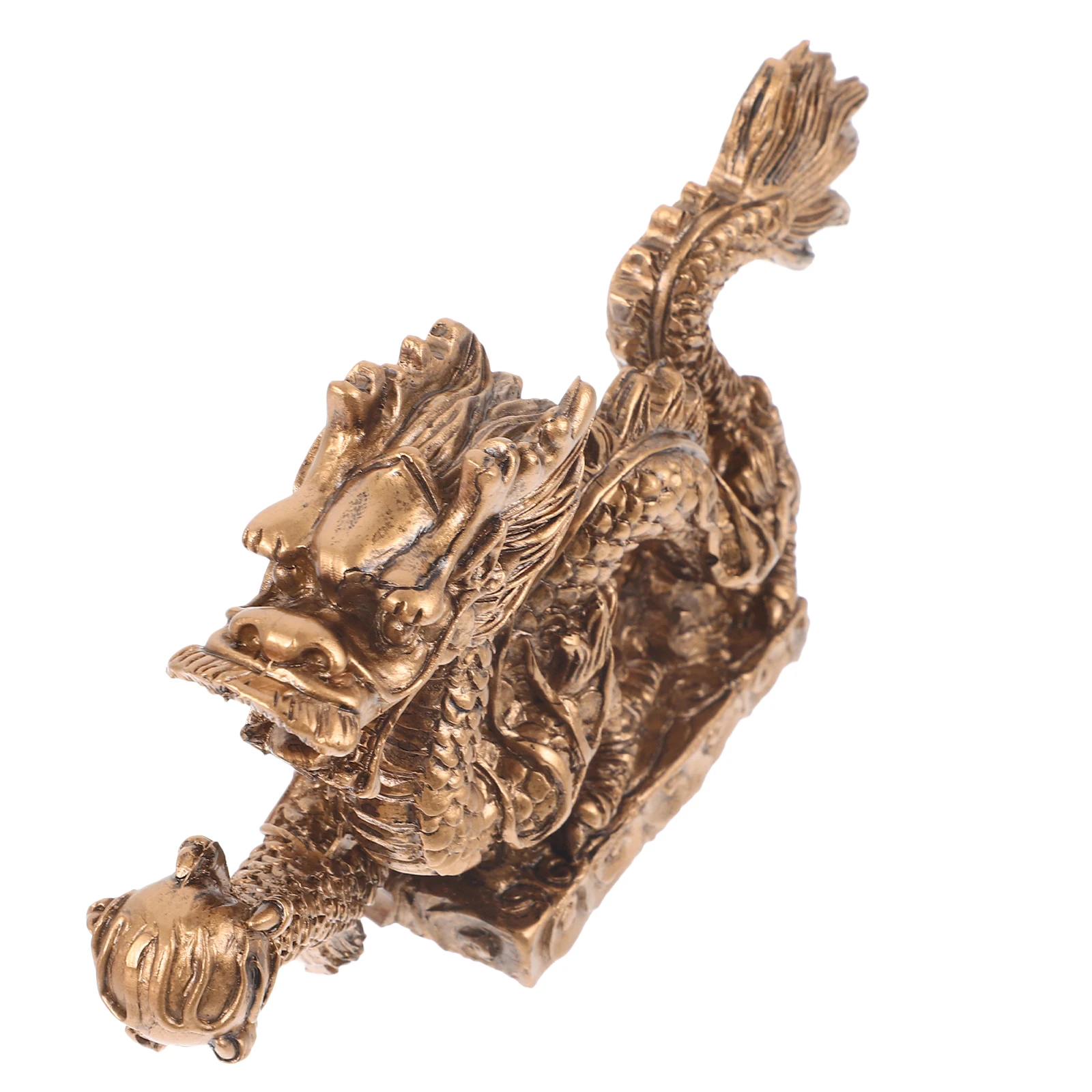 

Resin Dragon Statue Desktop Decor Chinese Dragon Craft Ornament for Home Office Wealth Prosperity Ambiance