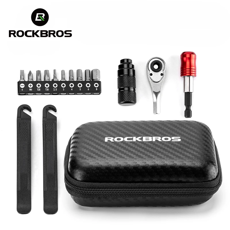 

ROCKBROS Bicycle Torque Wrench Set Dual Direction Bike Allen Key Tools Socket Spanner Portable Motorcycle Repair Kit