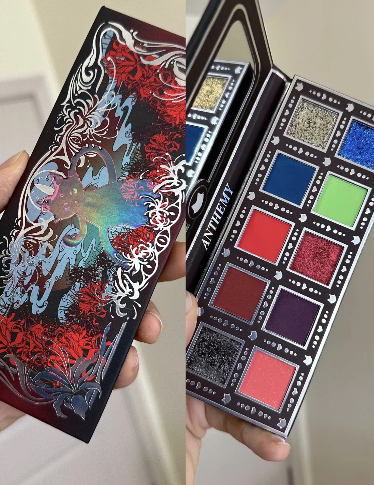 アンセミー 10 カラー マット パール シマー グリッター カメレオン アイシャドウ パレット