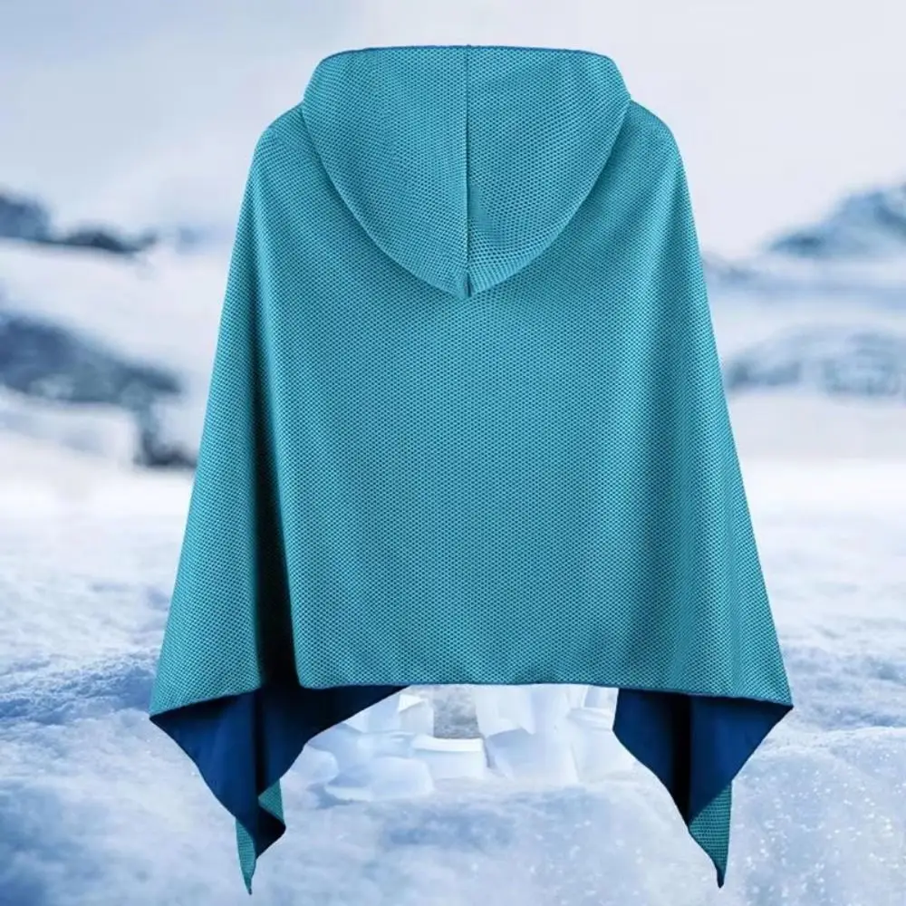 Креативное солнцезащитное пончо, дышащее банное полотенце с защитой от ультрафиолета, быстросохнущая застежка-кнопка, спортивная охлаждающая накидка для спорта на открытом воздухе