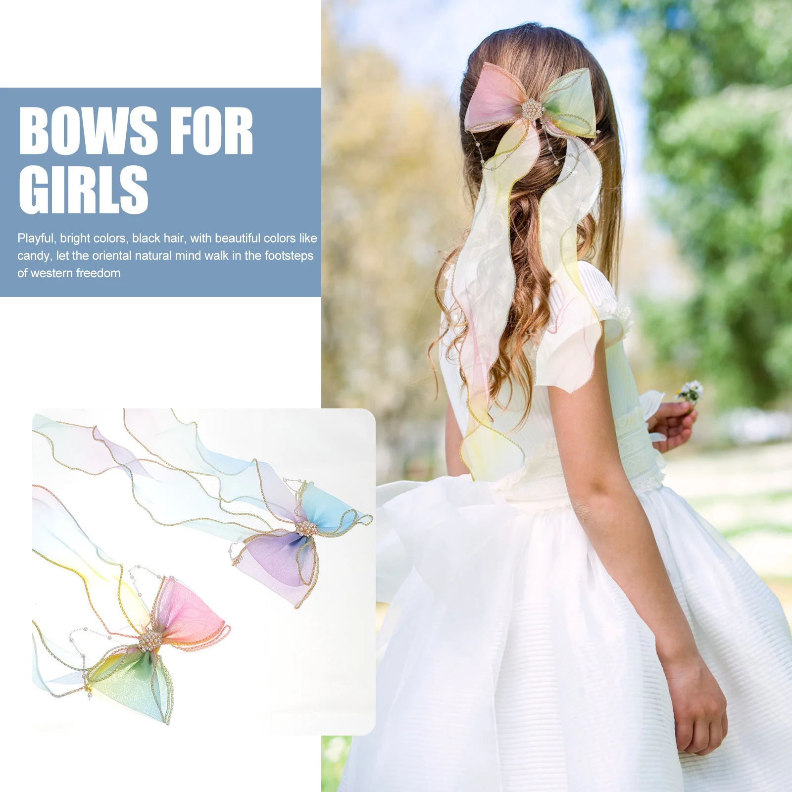 2 قطعة مشبك القوس الشريط دائم للفتيات غطاء الرأس الحلو مناسبة لتسريحات الشعر المختلفة الأحداث فيونكات شعر Bowknot دبابيس الشعر