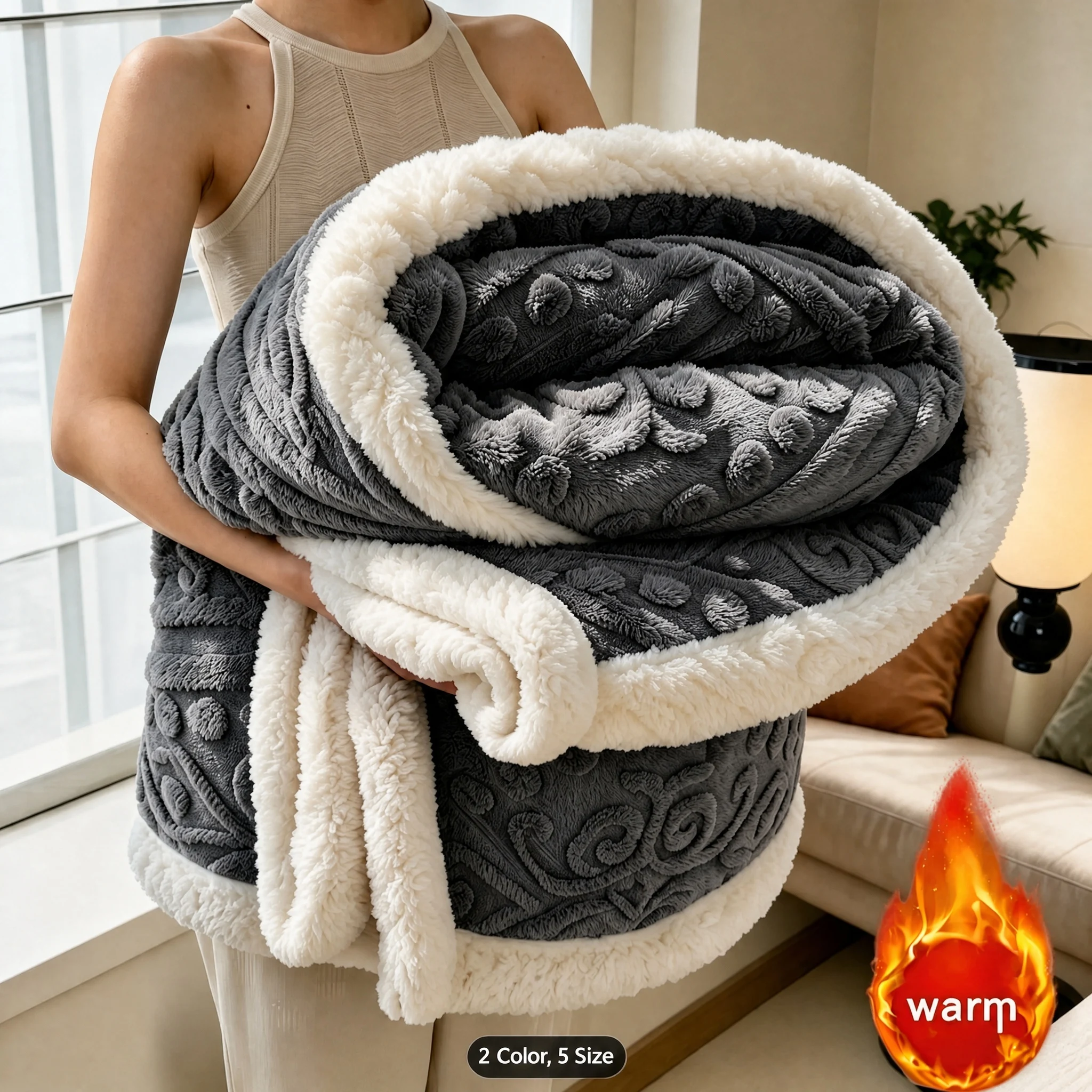 Full Size Bed Blanket, Lightweight with No Heavy Feeling, Suitable for All Seasons, Neutral Versatile Color, Home Couch Throw Blanket Office Nap Blanket, Multi-Functional Plush Blanket, Machine Washable