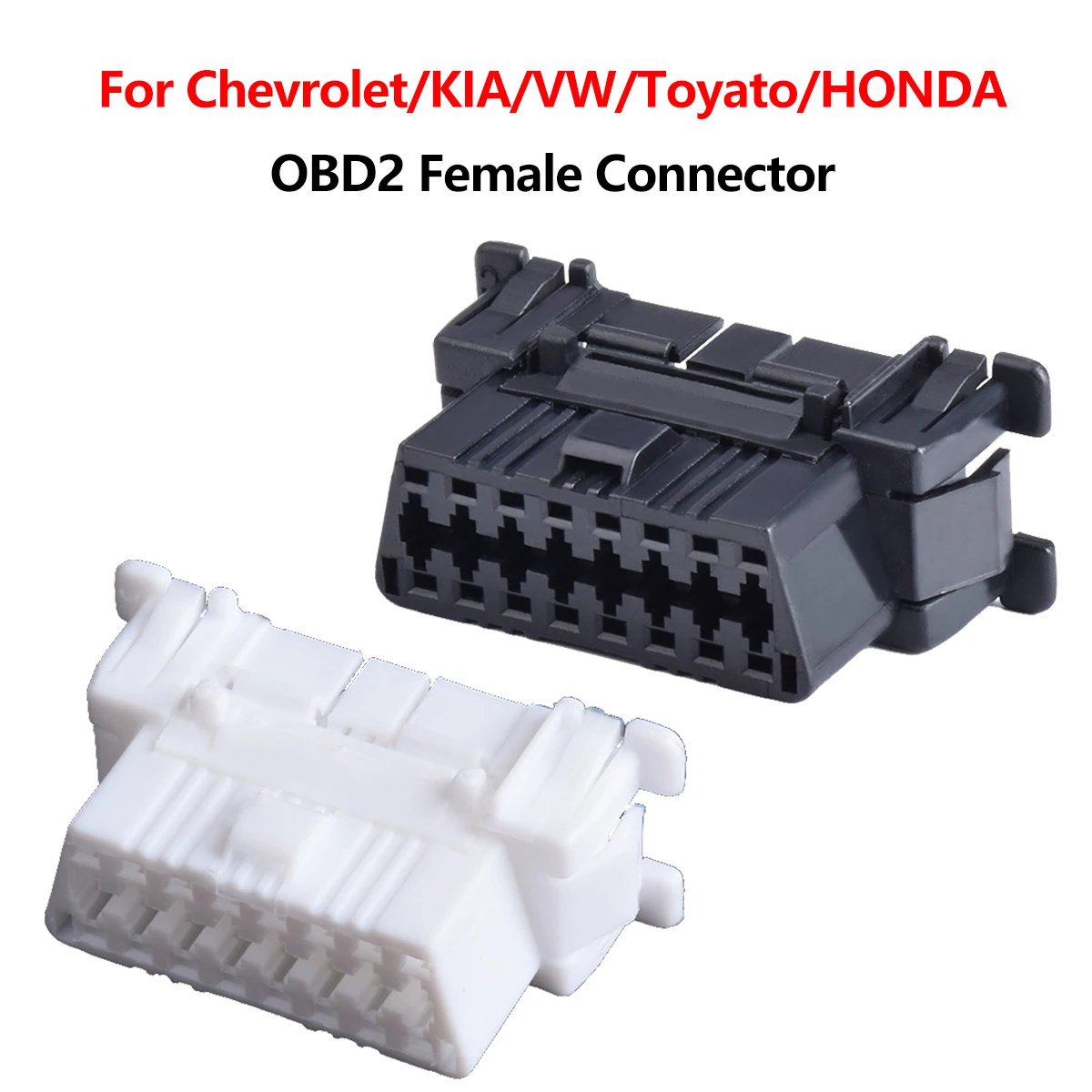 16 Pin Female Connector OBD2 Wire Sockets Obd Adapter for VW/Chevrolet/Honda/Toyato/KIA Car Diagnostic Tool female plug