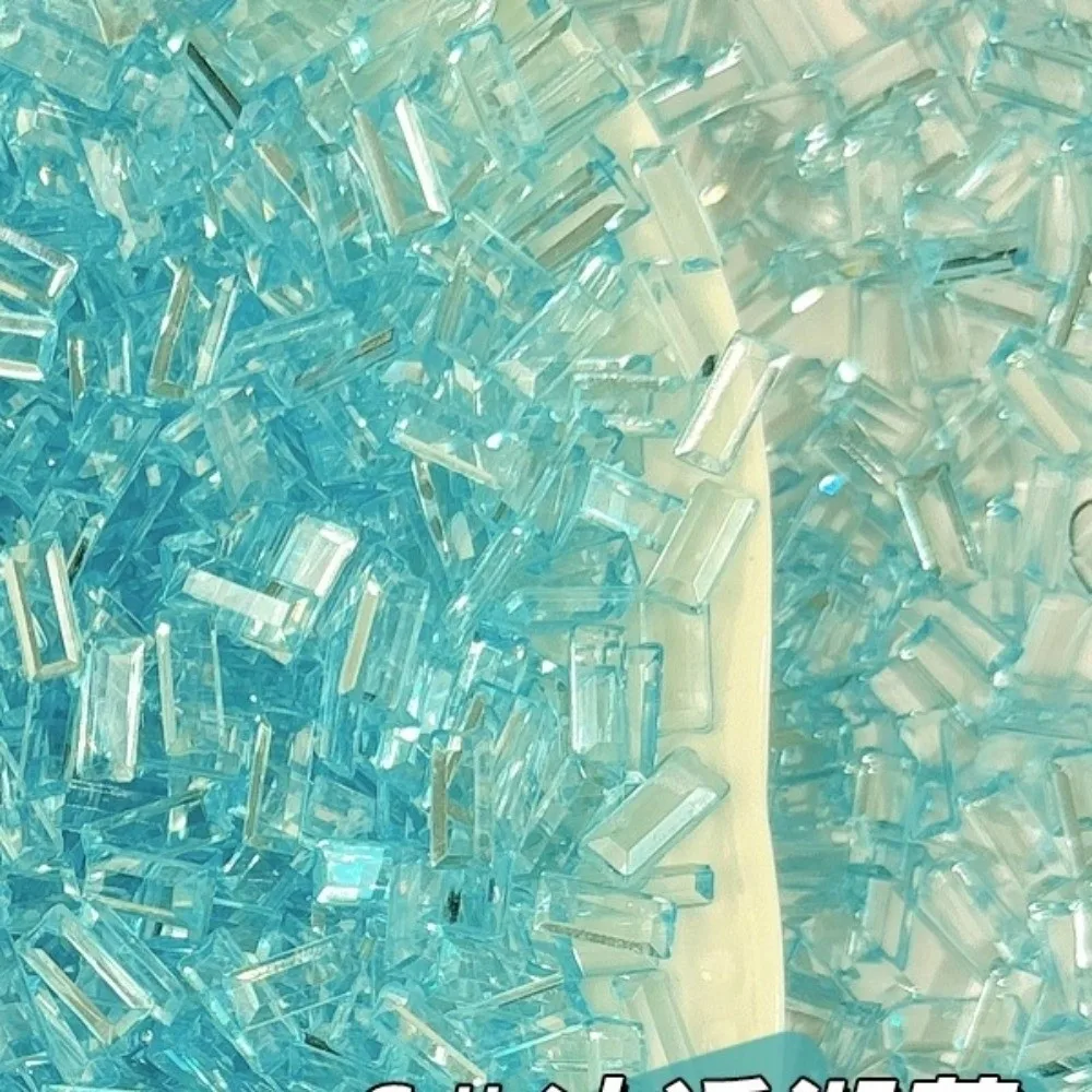 Transparent Ice Strip Fill Material 3*7mm Acrylic DIY Squishy Bobo Ball Colorful 100g Slime Handmade Fillers Jewelry Accessories
