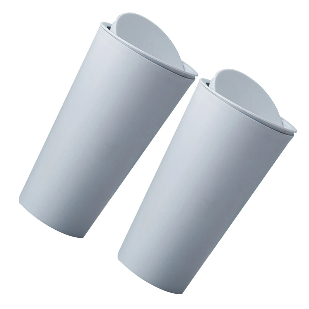 

2pcs Car Trash Bin Mini Storage Box Automotive SUV Durable Waterproof Dustproof Environmental Friendly Anti Slip Garbage Can