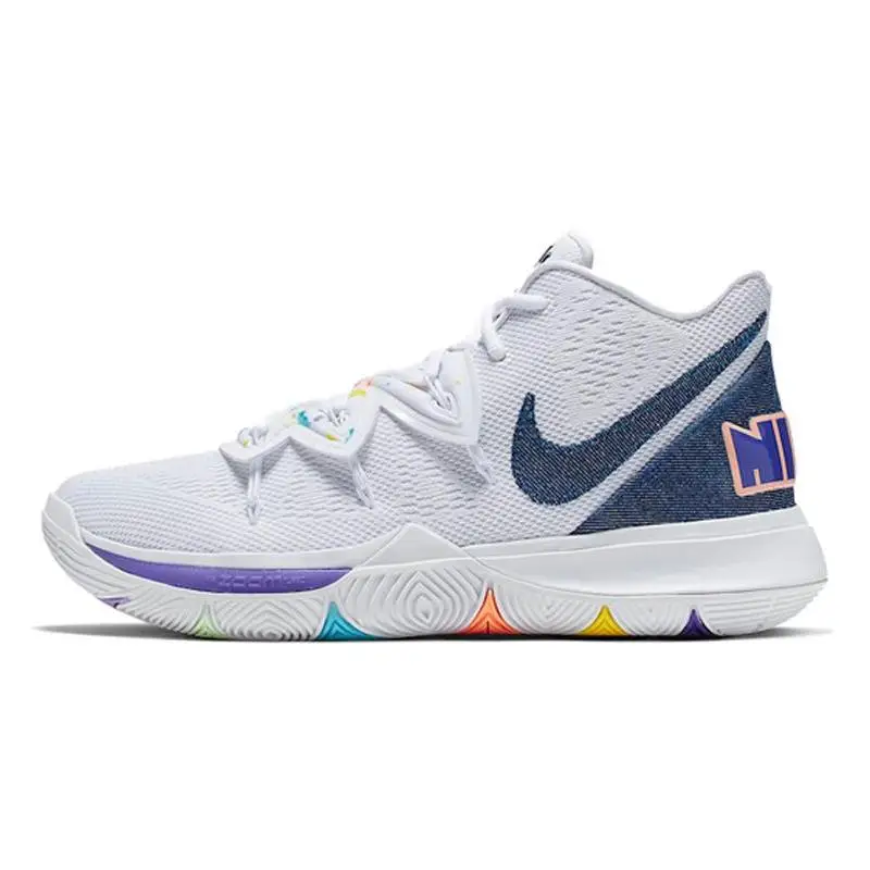 Nike Nike Kyrie 5 White Denim Sneakers shoes AO2919-101