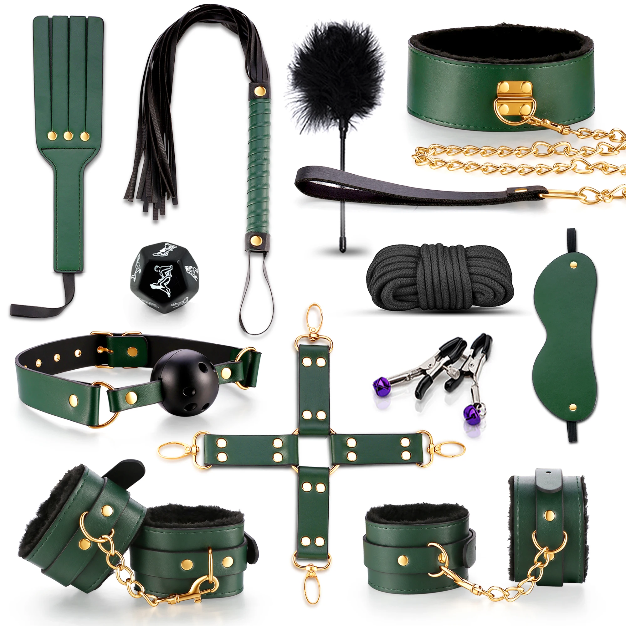 Juego de bondage BDSM con vibrador de punto G, consolador, tapón anal, látigo y esposas para sexo, juguetes sexuales para mujeres, juegos exóticos para adultos.