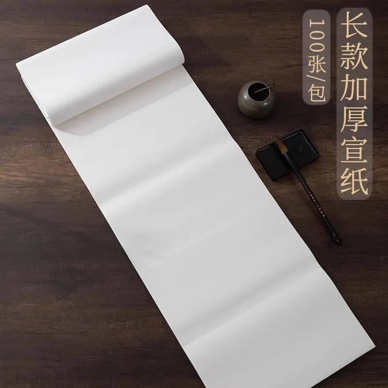 

100 листов сырой/процессорной/полубый бумаги Xuan для китайской каллиграфии и живописи, художественные принадлежности