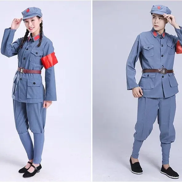Adult Cotton Linen New Four  Eight Route  Performance Clothes Male Female Set Traditional Chinese Stage Costume