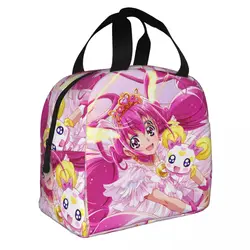 Uśmiech Precure Anime Izolowana torba na lunch Torba termiczna Glitter Force Yayoi Miyuki Nao Reika Akane Szczelna torba na lunch Torba na żywność