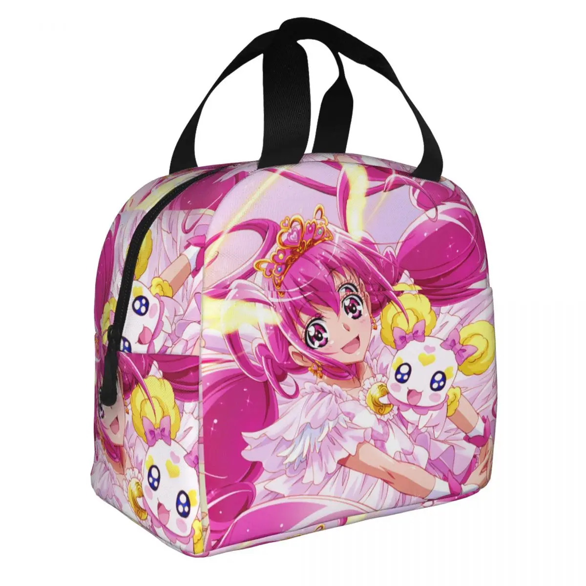 Smile Precure Anime Insulated Lunch Bag Thermal Bag Glitter Force Yayoi Miyuki Nao Reika Akane Leakproof Tote Lunch Box Food Bag