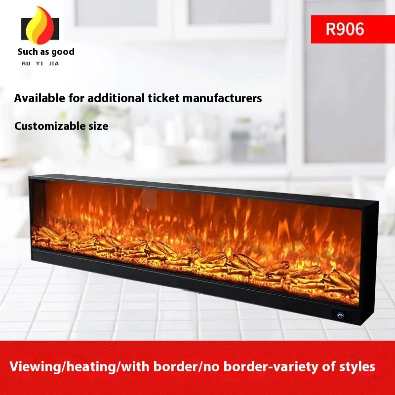 Electric Fireplace Heater 1500W Wall Mounted European Style With Heating Remote Control