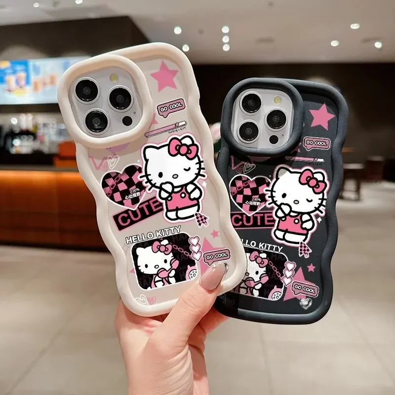 Pink Hello Kitty Phone Case For Samsung Galaxy A54 A55 A16 A15 A14 A36 A26 S25 S24 S23 S22 Plus Ultra S20 S21 FE Soft Y2K Cover