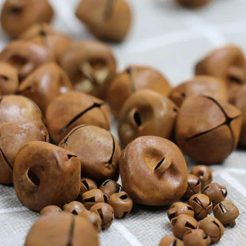 Handmade Bells, Bulk Christmas Bells for Decoration, Rust-Colored