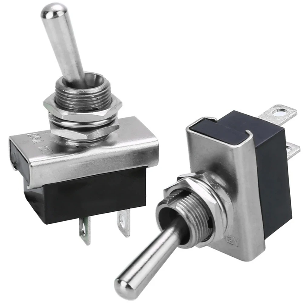 2Pcs For Toggle Switch KN3D-101 On/Off Switch 25A 12V 2 Pin 2-position Locking Rocker For Toggle Switch With Waterproof Cap
