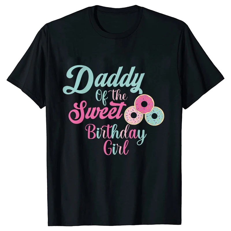 Sweet One Birthday T-shirts Girls 1st Birthday T-shirt Donut Theme Birthday Matching Family Party Tshirt Short Sleeve Top Tshirt