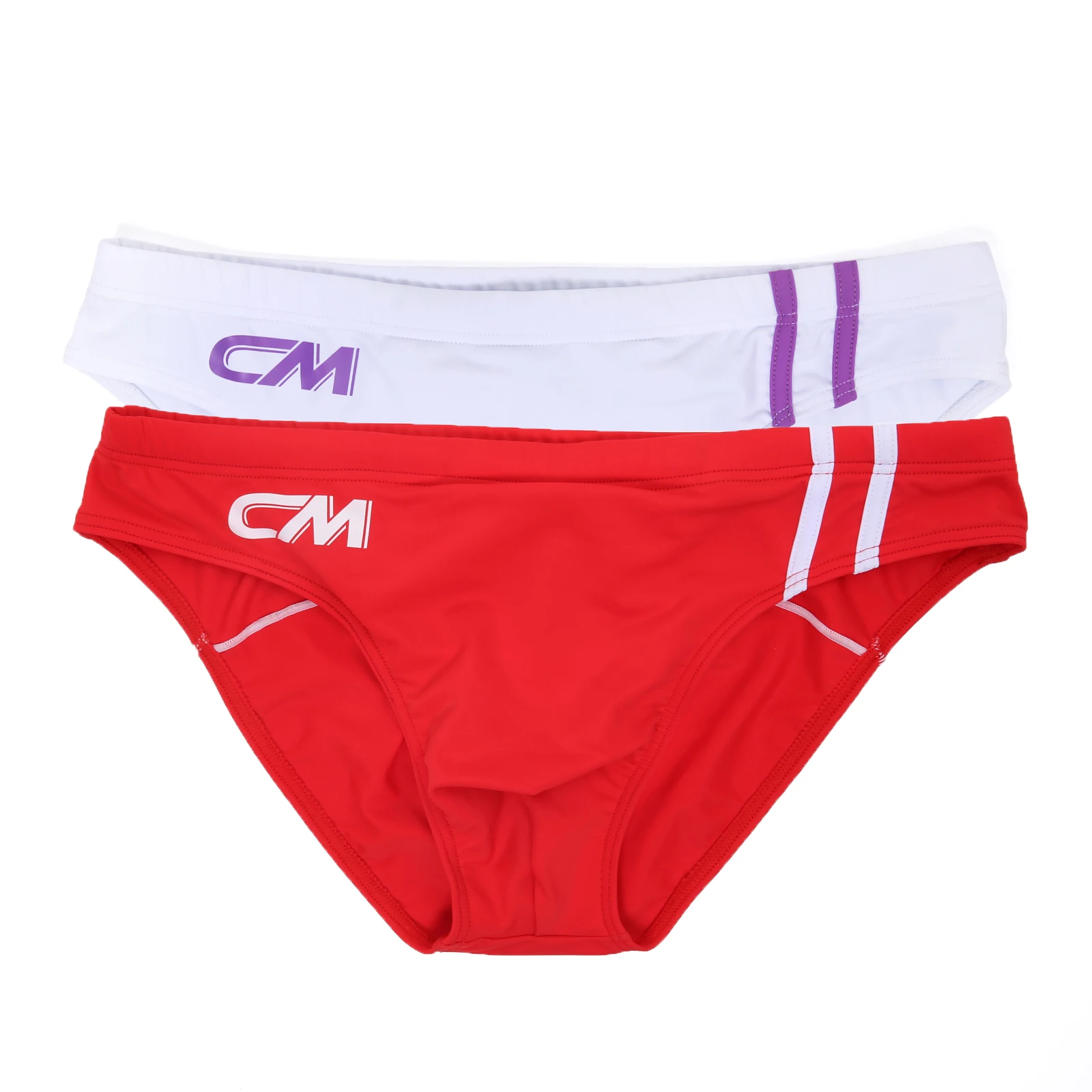 2-Pack Men Swim Briefs Beach Pool Drawstring Bathing Suit Shorts Breathable Bulge Pouch Swimming Trunks Quick-dry Y2k Swimwear