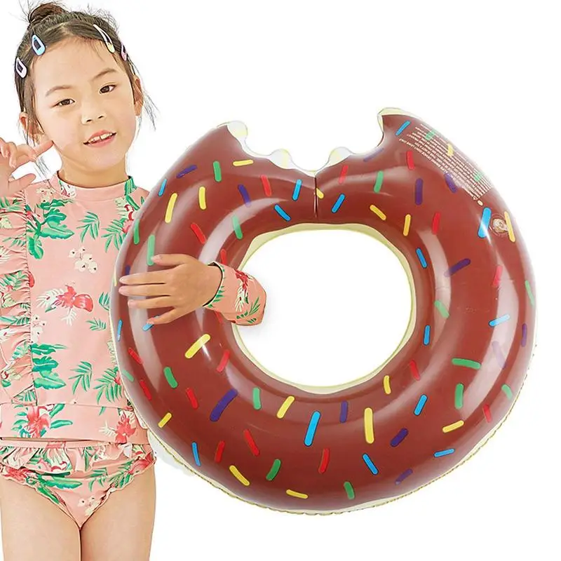 Donut Swimming Ring Inflatable Swimming Pool Beach Toys Portable Swimming Supplies PVC Summer Water Mattress Kids Toys