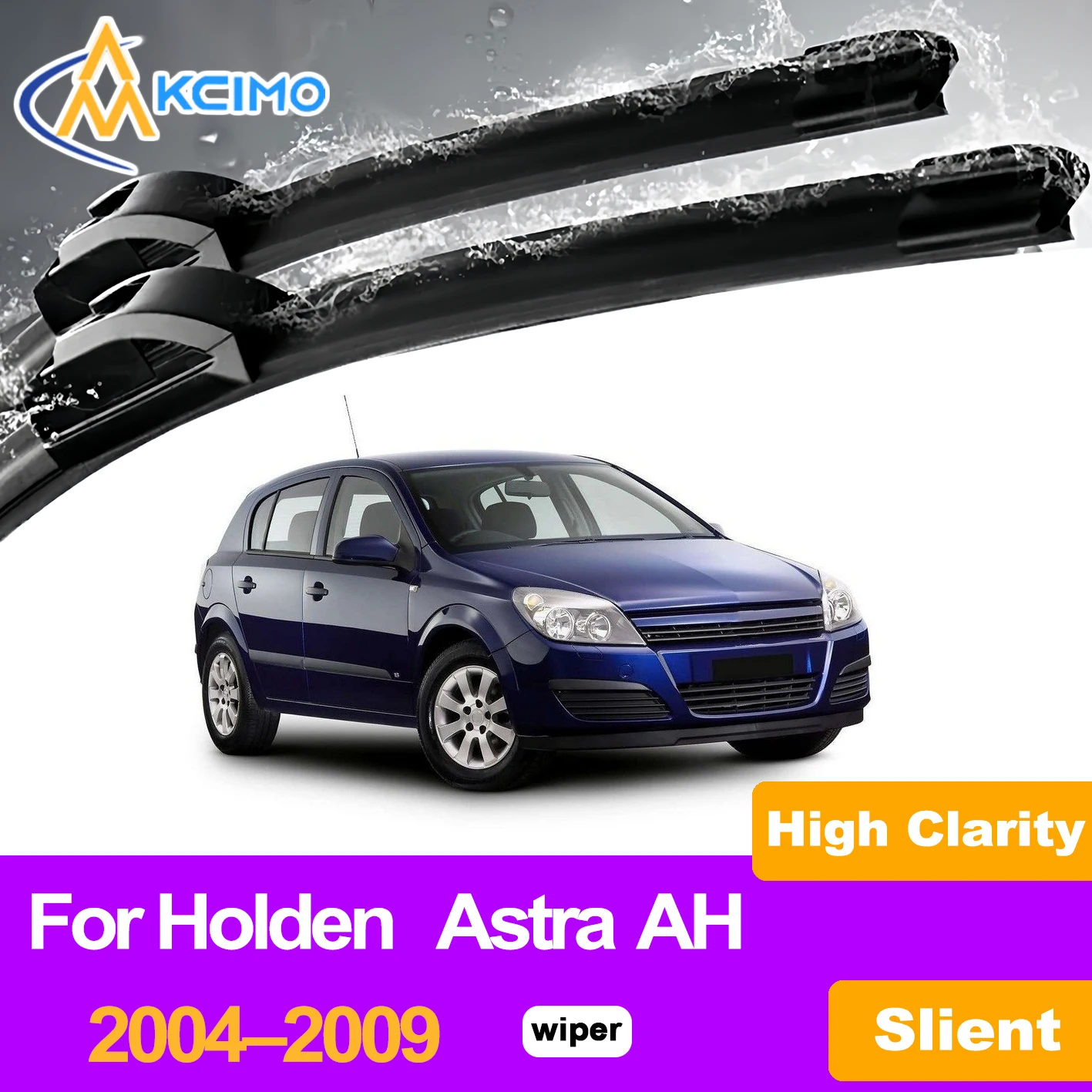 

KCIMO 2PCS Front Windshield Wiper Blades For Holden Astra AH 2004–2009, Quiet Smooth Movement No Scratch Car Accessories Wipers
