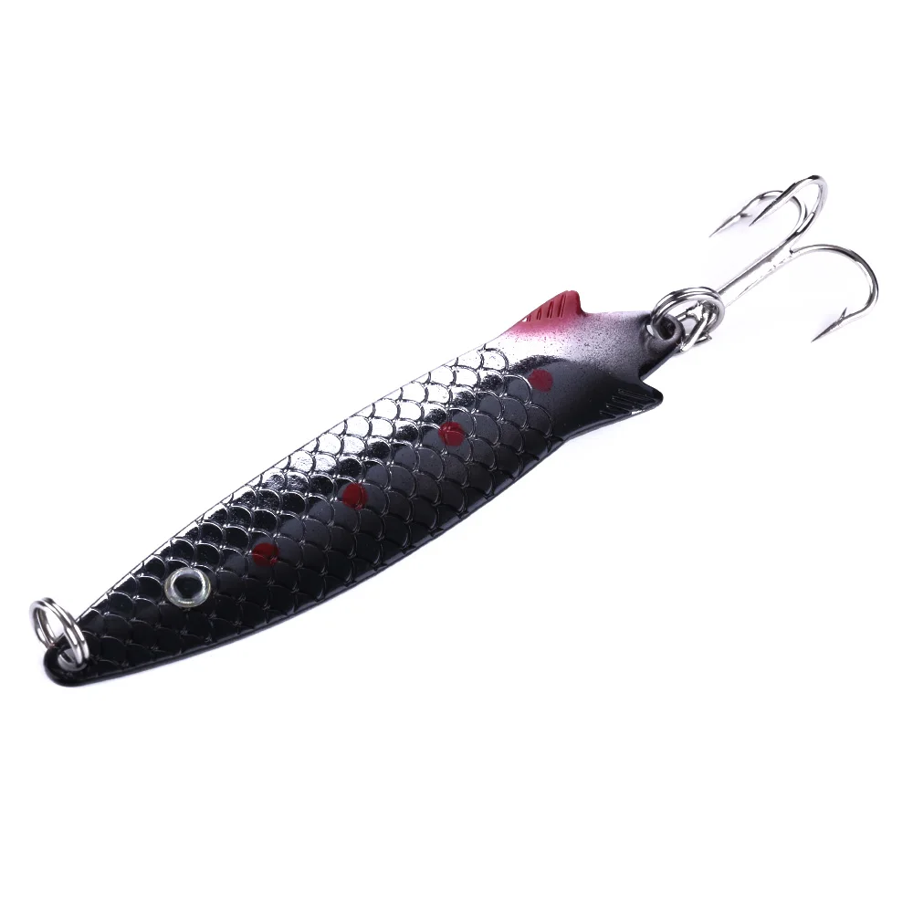 Hengjia 1 pcs Wobbler Fishing Lures Spoon Lure Metal Spoon Bait for Bass Trout Pike Fishing Tackle