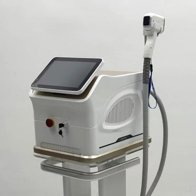 2025 Diode Laser Hair Removal Machine Adjustable Spot Size Touch Screen Handle Magnetic Facial Tip Painless Permanent Depilator