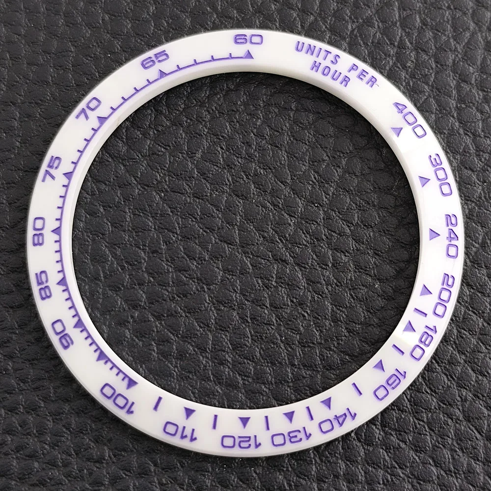 إطار سيراميك VK63 مناسب لعلبة VK63 39.3 مم * 31.3 مم إطار سيراميك أبيض مسطح ملحقات الساعة