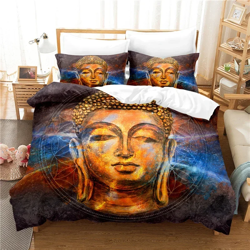 Buddha Statue Bedding Set Duvet Cover Set 3d Bedding Digital Printing Bed Linen Queen King Full Size Bedding Set Fashion Design