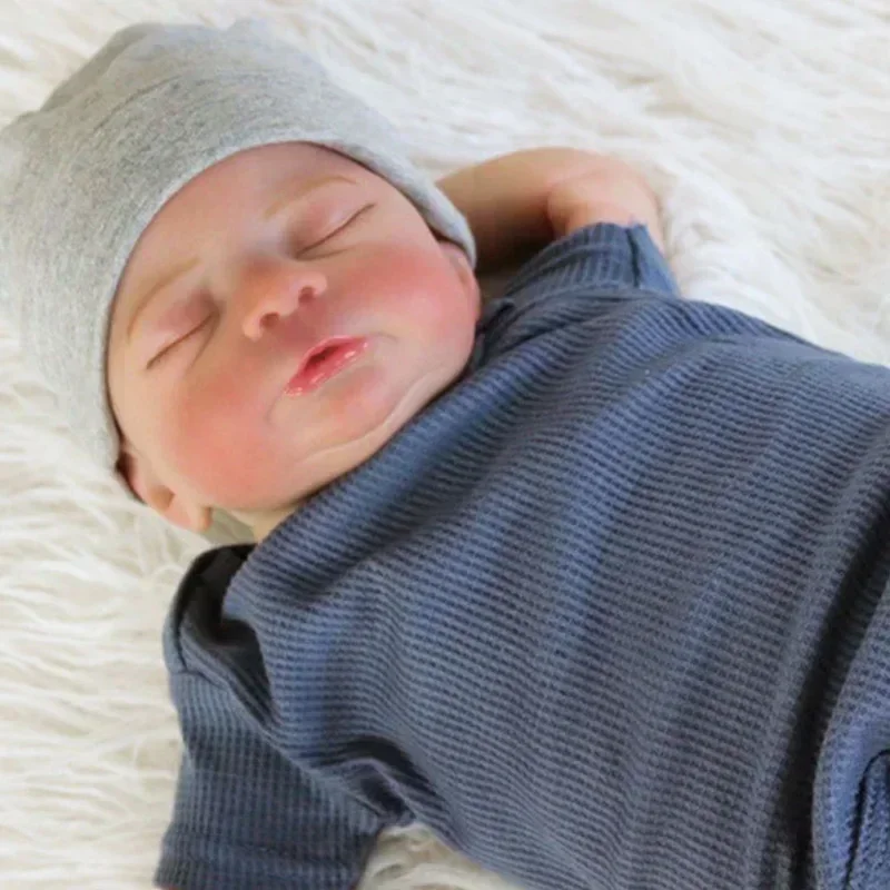 

50CM Already Finished Reborn Baby Doll Boy Timothy High Quality Painted 3D Skin with Visible Veins Same As Picture Bebes Reborn