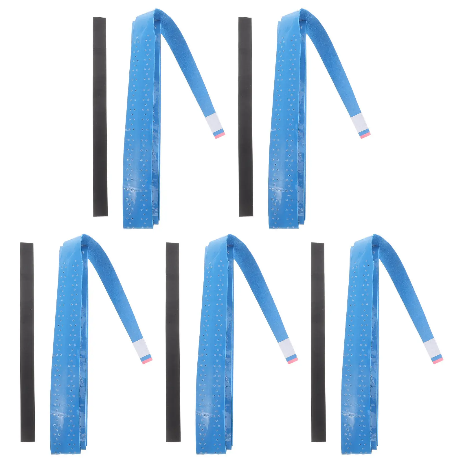 

5 комплектов противоскользящих лент для обмотки ручки ракетки (бадминтон, теннис), впитывающих пот, комфортных, спортивных, для теннисных ракеток