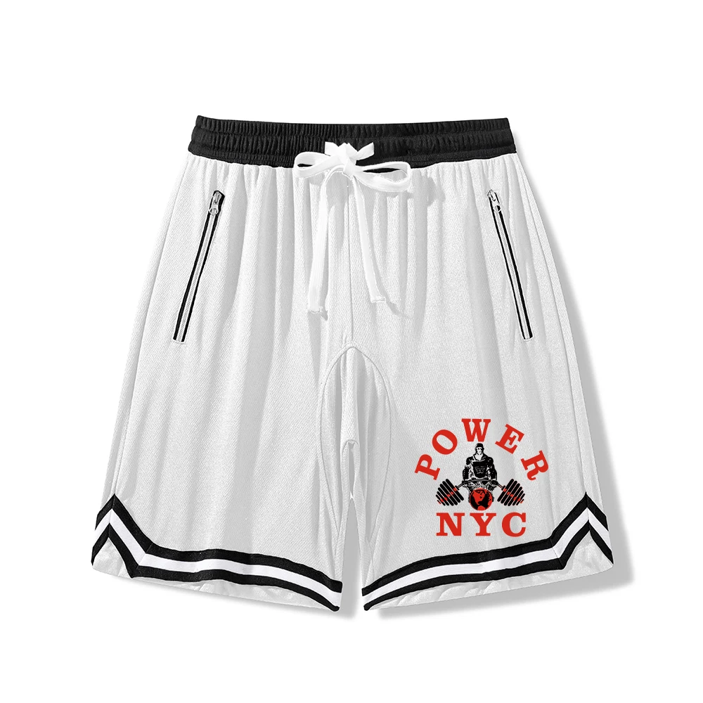 

Мужские повседневные баскетбольные шорты в полоску, удобные дышащие быстросохнущие сетчатые спортивные шорты с завязками на лето