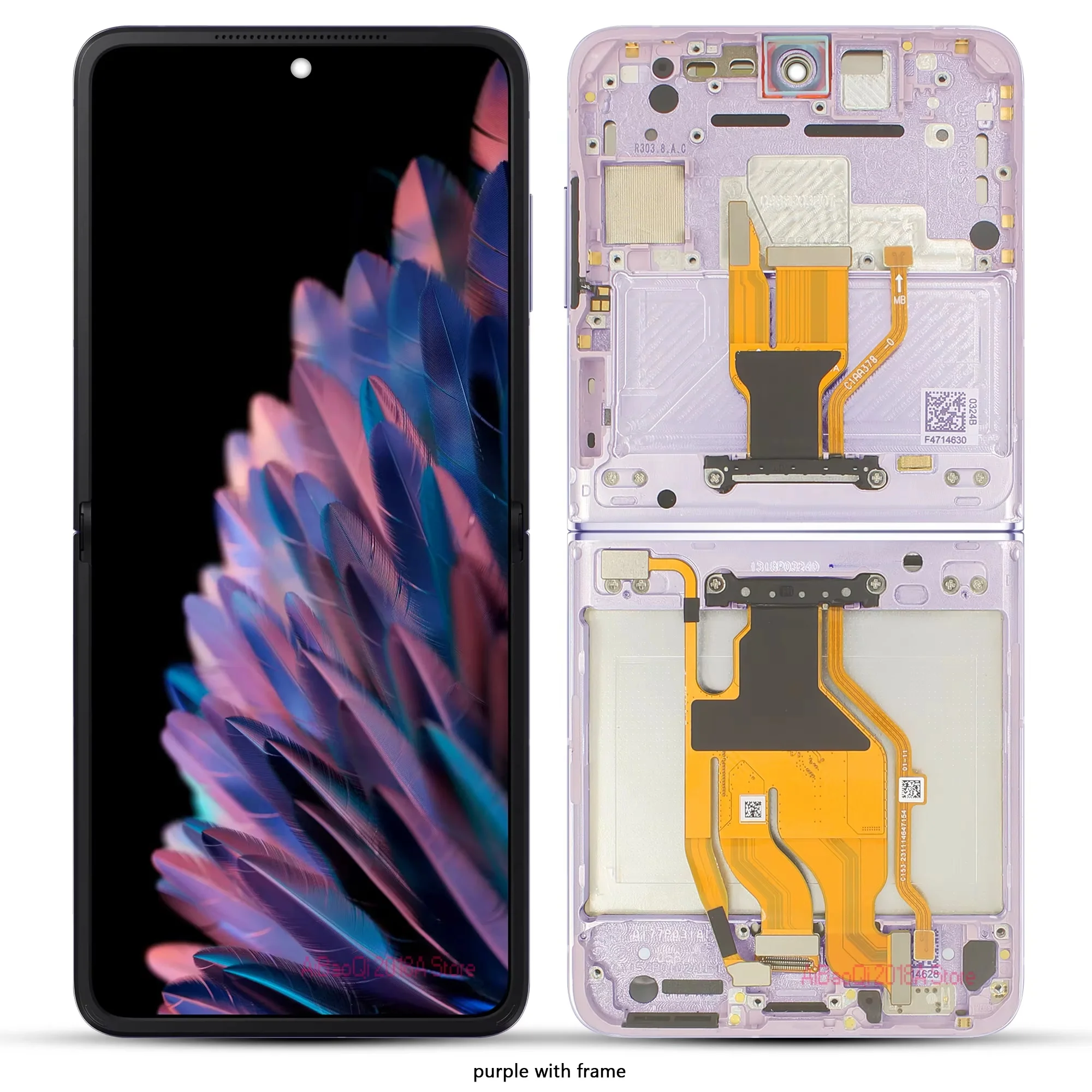 Original 6.8-inch AMOLED LCD suitable for OPPO Find N2 Flip LCD display assembly suitable for OPPO Find N2 Flip CPH2437 with fra