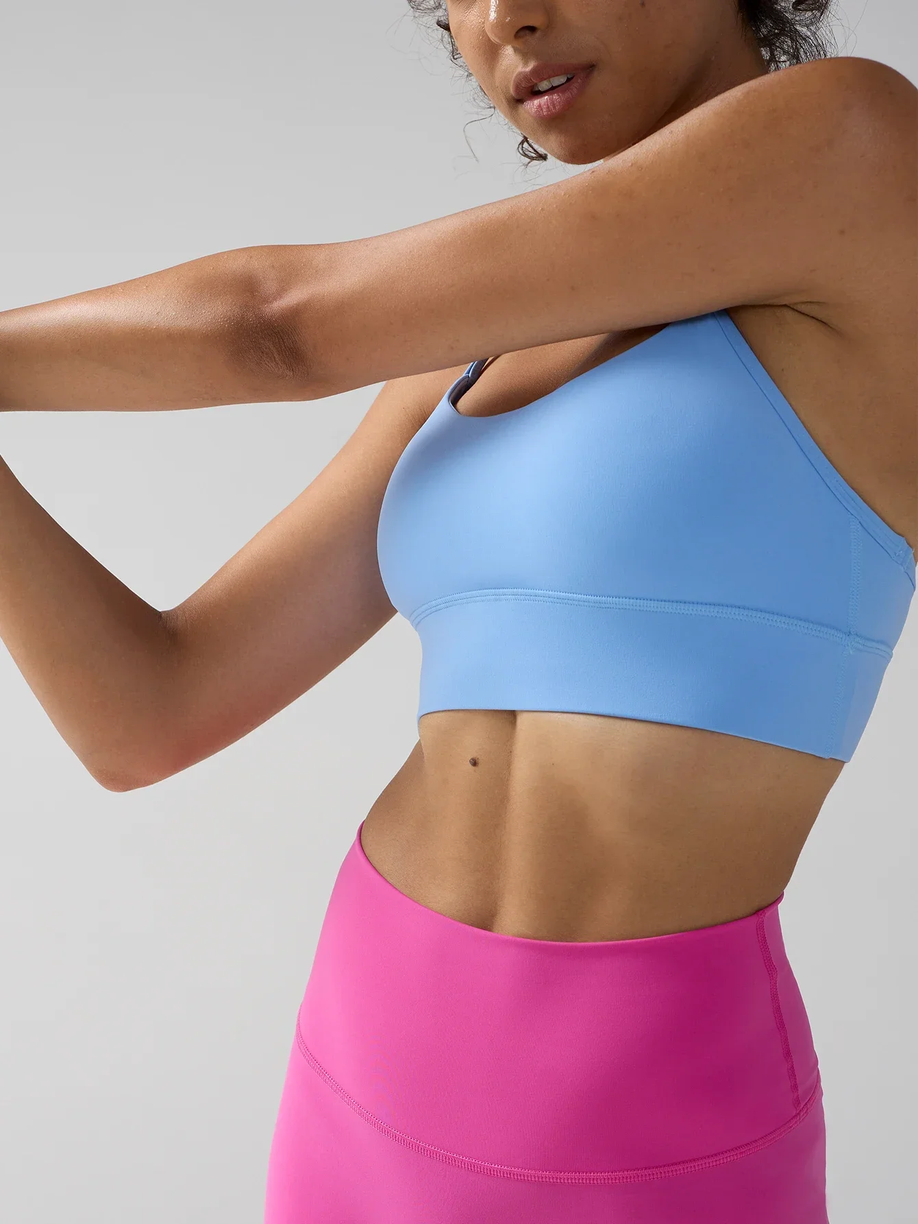 Sexy Solid Color Women's Sport Bra High Strength Elasticity Y-Back Breathable Shockproof Cycling Training Fitness Sport Vest