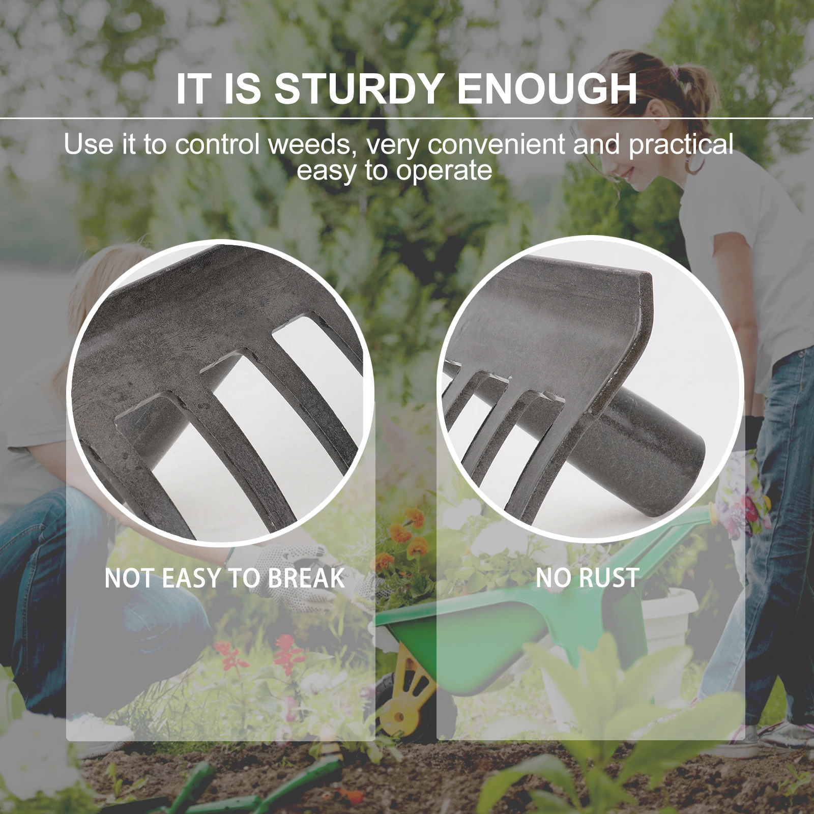 

Agricultural Grass Sturdy Iron For Weeding Soil Loosening Garden Tool Head Only Gardening Nail Farming Cultivation Rake Durable