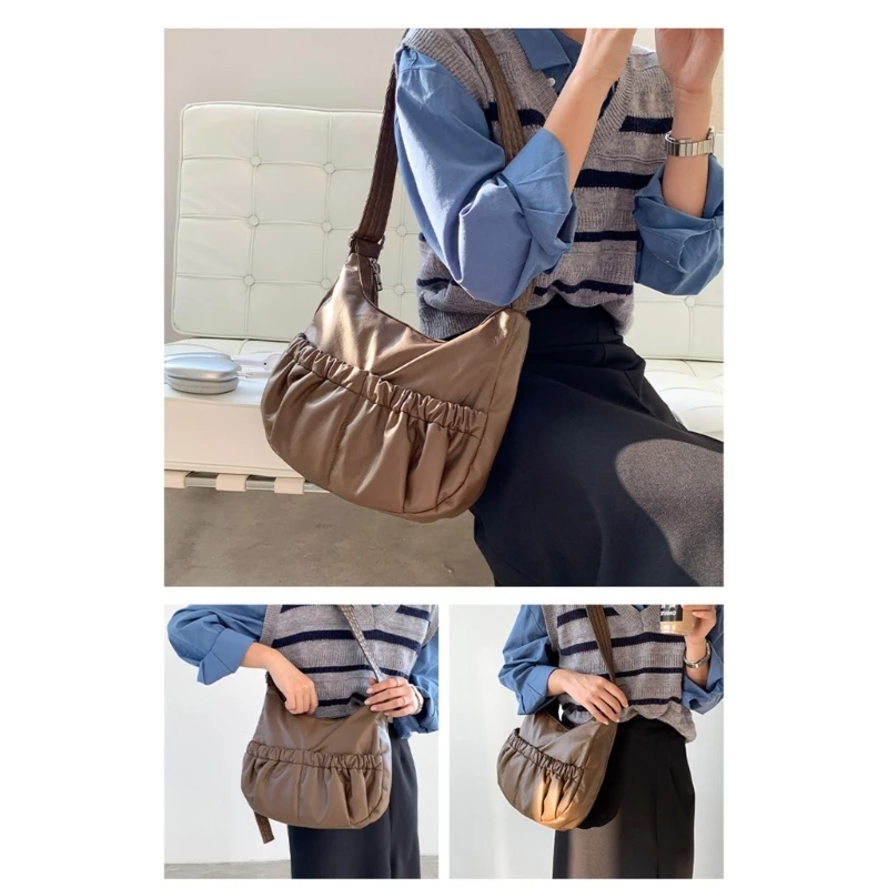 Crossbody Bag Shoulder Bag for Girl Women PU Leather Bag Versatile Trendy Bag