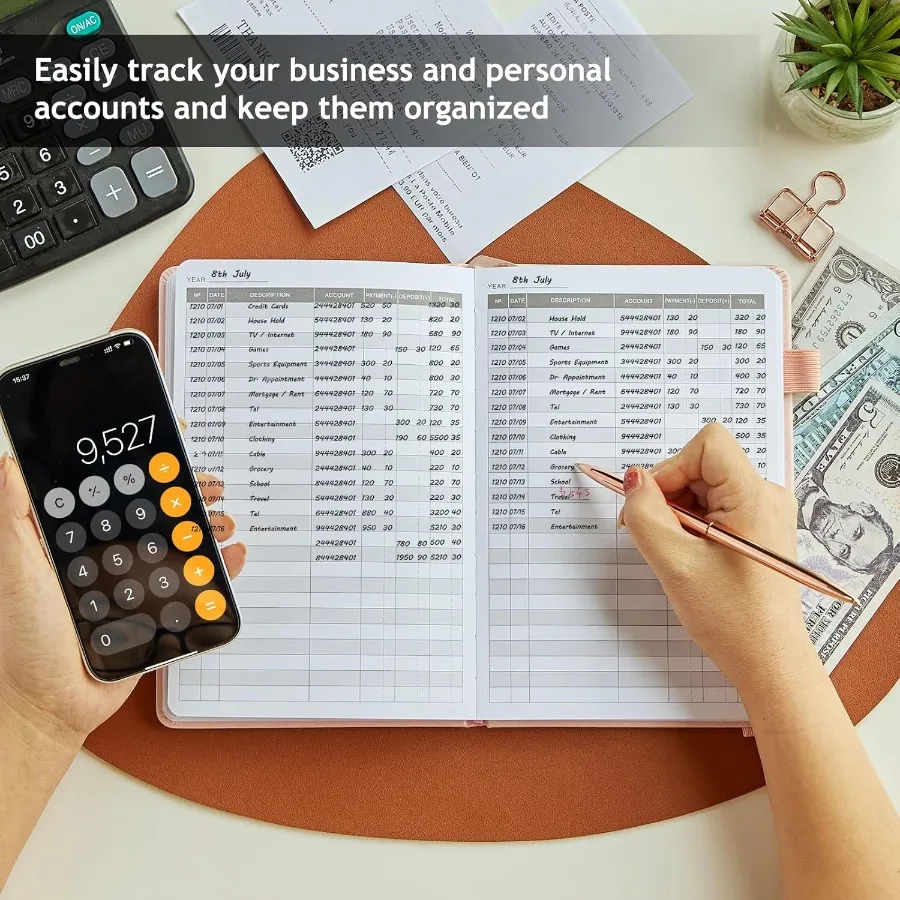 Accounting Ledger Book for Small Business Financial Tracking and Personal Finance Management Columnar Format with Columns for I