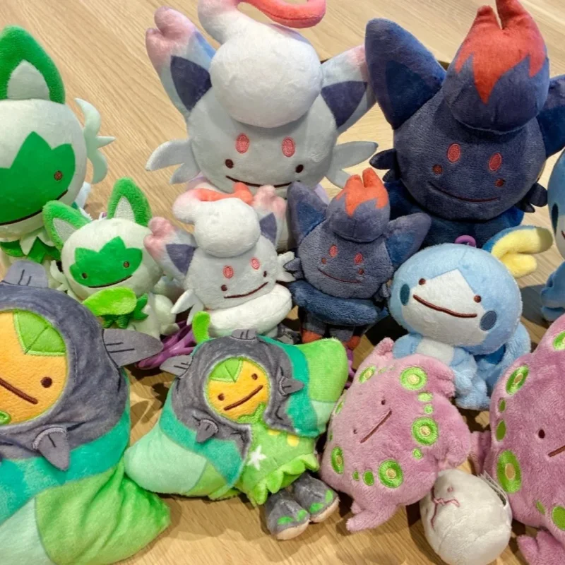 新しいポケモン変形ディットシリーズキーホルダー-スプリガティート-ゾルア-スピリトンブ-ソフトペンダント-ふわふわバッグチャーム-デイリーデコレーション-アニメギフト-おもちゃ