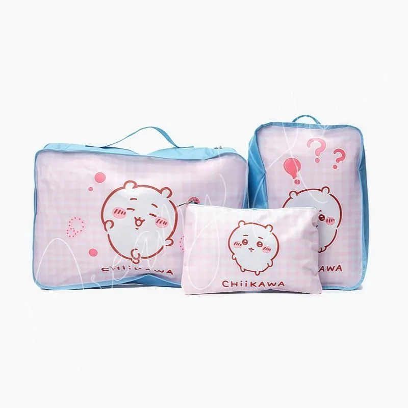 

Anime Chiikawa Duffel Travel Organizer Plaid Multifunctional Portable Packing Clothes for Travel Business Kawaii Daily Use 2026