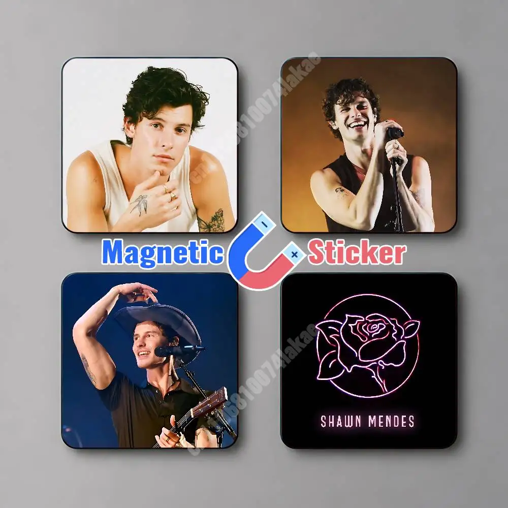 S-Shawn M-Mendes A House Full of Love Magnetic Sticker Reflective Fridge Decal for Metal Surfaces Magnet Sign