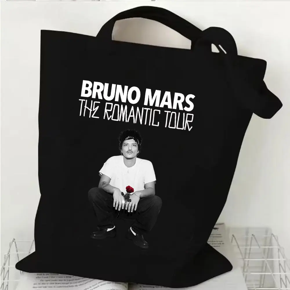 Bruno Mars The Romantic Tour 2026 Graphic Canvas Bag Shopping Tote