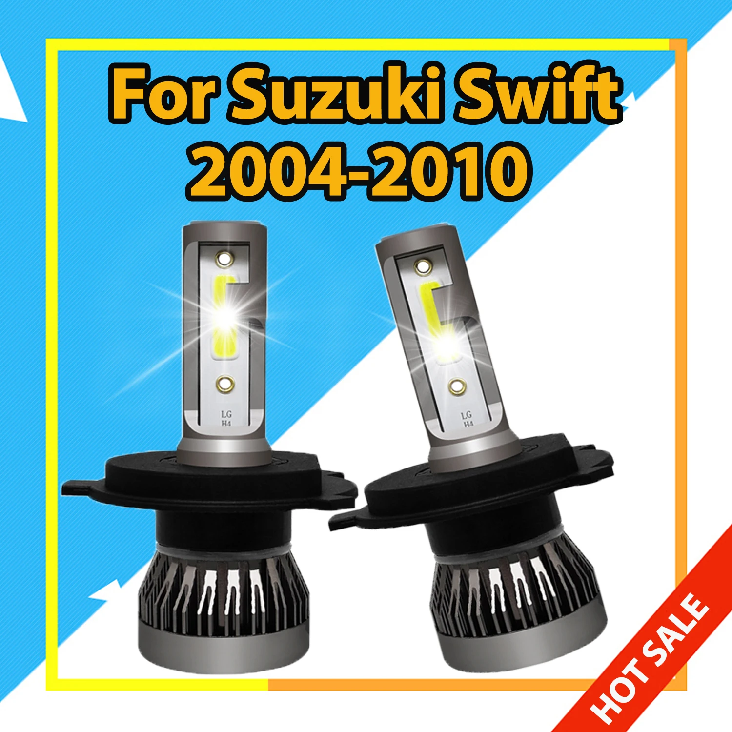 

H4 LED Headlight Conversion Kit Bulbs For Suzuki Swift 2004-2010 Hi/Lo Beam Auto Car Part Light Bulbs Highlight COB Chips