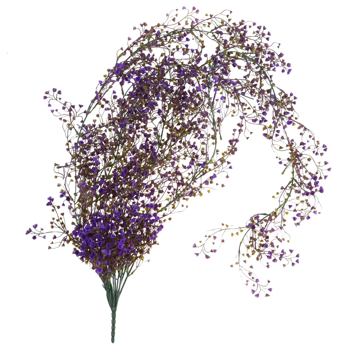 

1pc Simulated Willow Fake Hanging Plant Purple Artificial Flower Vine For Home Wall Decor Plastic Flowers Rattan