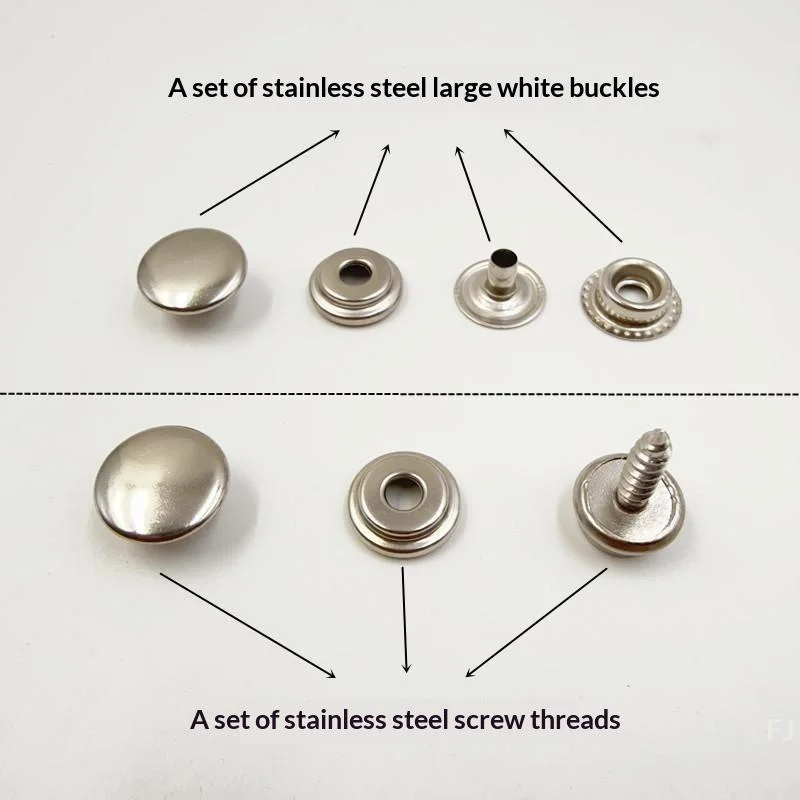 [YU]323Pcs DIY Cover Canvas Snap Kit Marine Grade Stainless Steel Canvas Snap Set With Material Hole Punch And Setting Tools